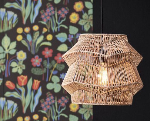 Pleciona lampa boho Vilde glowne