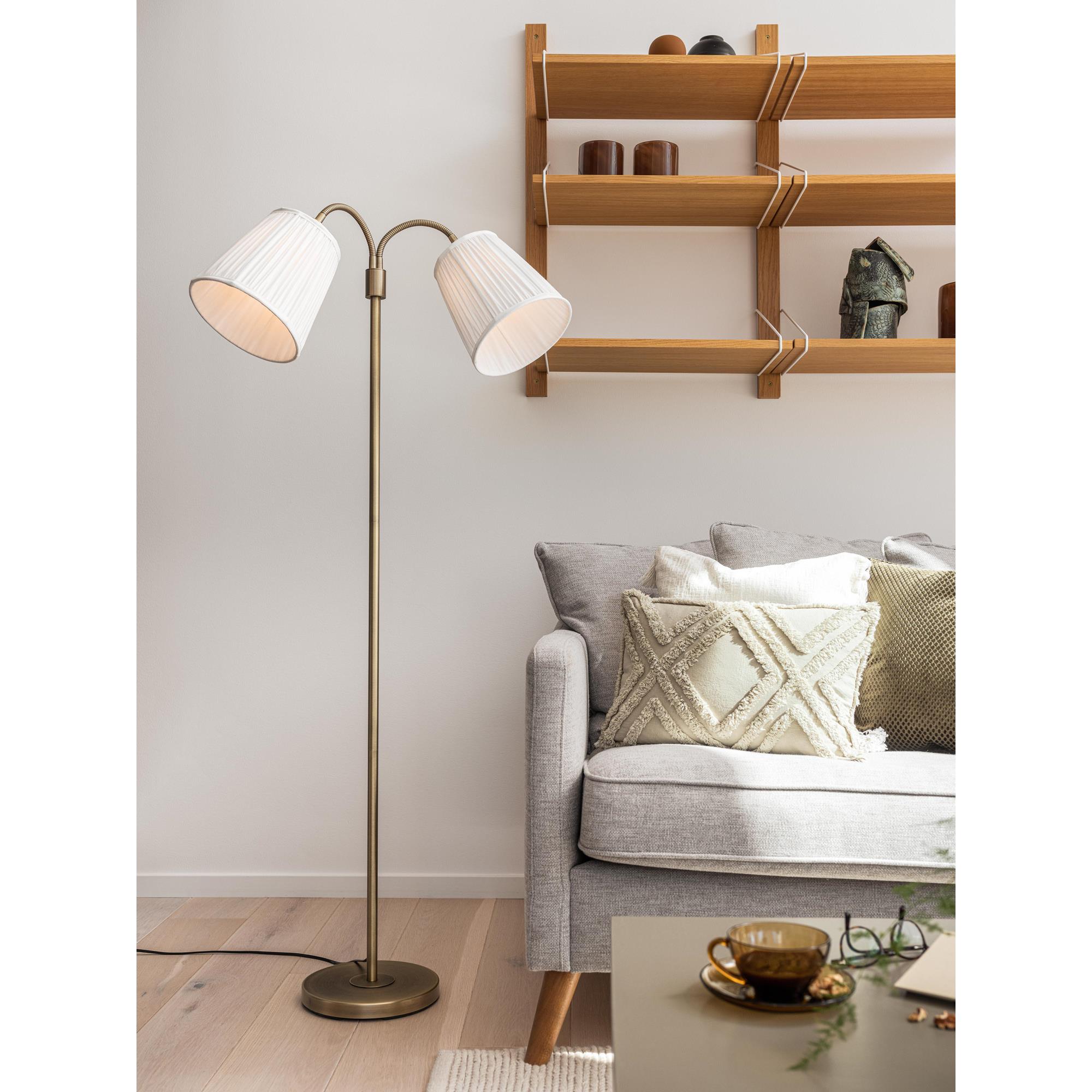 Lampa podlogowa do czytania z regulowanymi kloszami PR Home