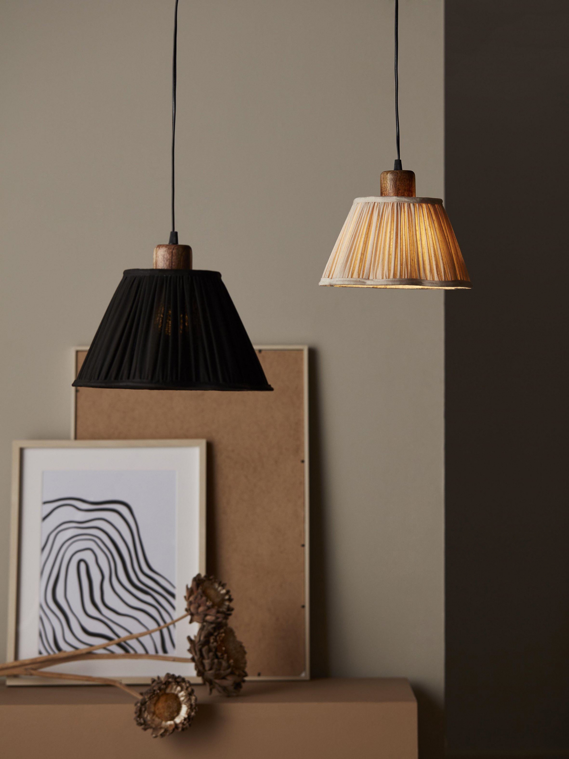 Lampy plisowane retro Siv PR Home w kolorach natury