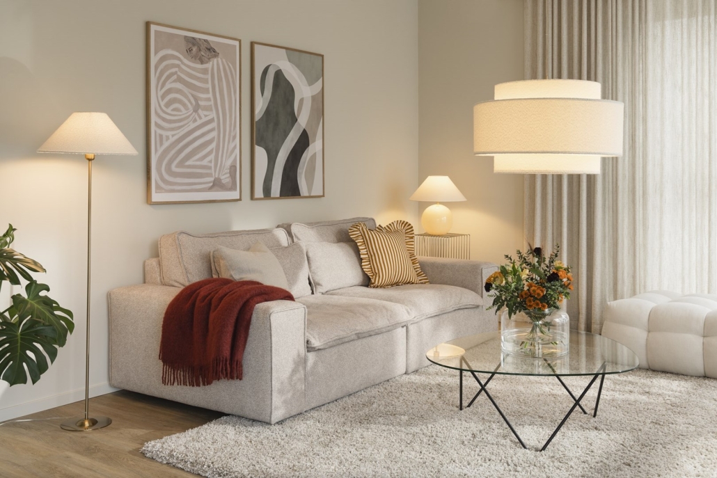 Elegancki salon w stylu modern classic