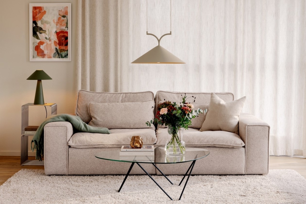 Salon w stylu soft minimalism