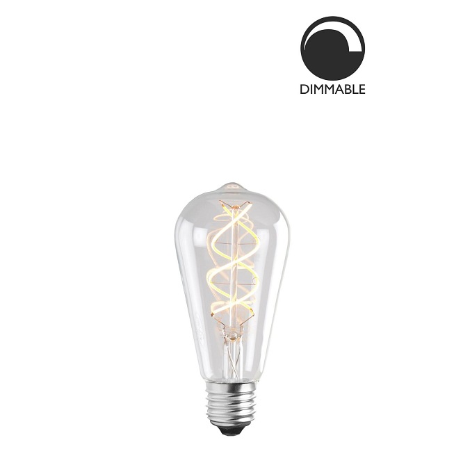 Żarówka dekoracyjna Edison Spiral LED E27 3W 64mm