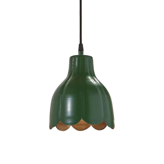 Mała lampka wisząca Tulip zielony mat 17cm