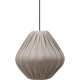 Lampa wisząca abażur Malmo aksamit róż/beż 40cm