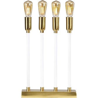 Lampa świąteczna świecznik Candle biały żarówki