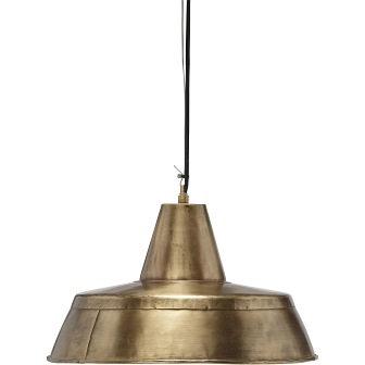 Surowa skandynawska lampa wisząca Ashby złota 40cm