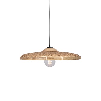 Ażurowa rattanowa lampa wisząca boho Aruba