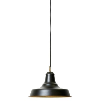 LAKIEROWANA LAMPA WISZĄCA YORK CZARNA/MOSIĄDZ