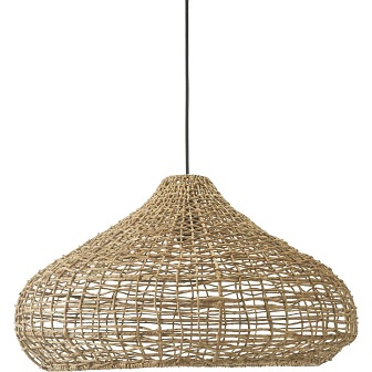 Ażurowa wiklinowa lampa wisząca Mira 58cm