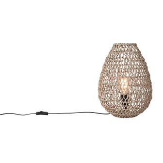 Wiklinowa lampa stołowa naturalna Buster 36cm