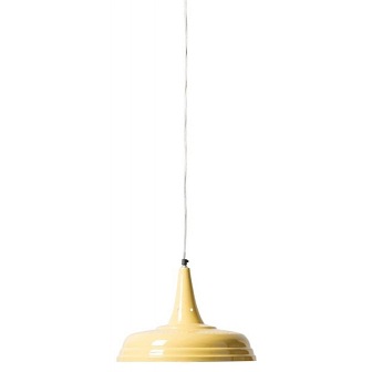 EMALIOWANA LAMPA WISZĄCA GLADER ŻÓŁTA 36 CM