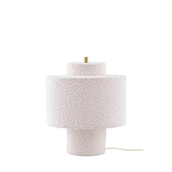 Lampa stołowa boucle japandi kremowa Noah 25cm Globen Lighting