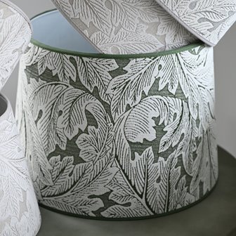 Abażur do lampy zielony w liście boho Acanthus