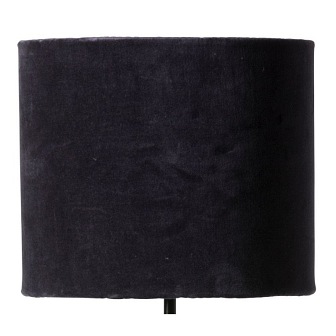Aksamitny cylindryczny abażur Sanna grafit 28cm