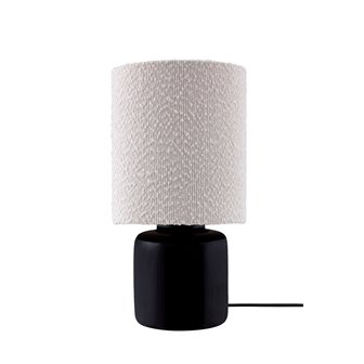 Czarna lampa stołowa japandi boucle Florian 39cm Globen Lighting 02