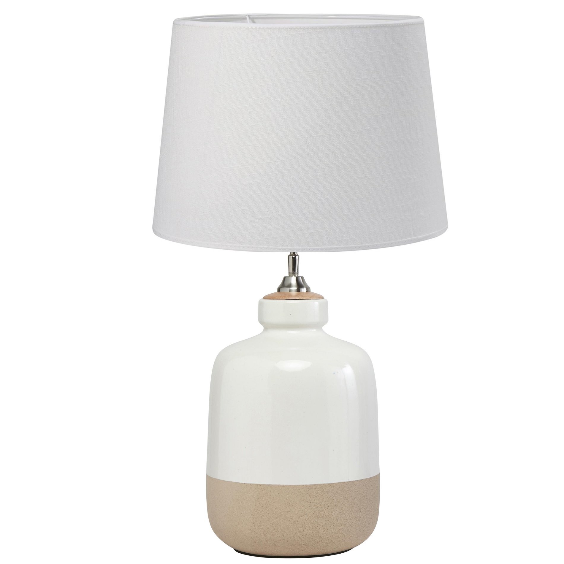 Ceramiczna Lampa Stołowa Lisbon 45cm Z Abażurem