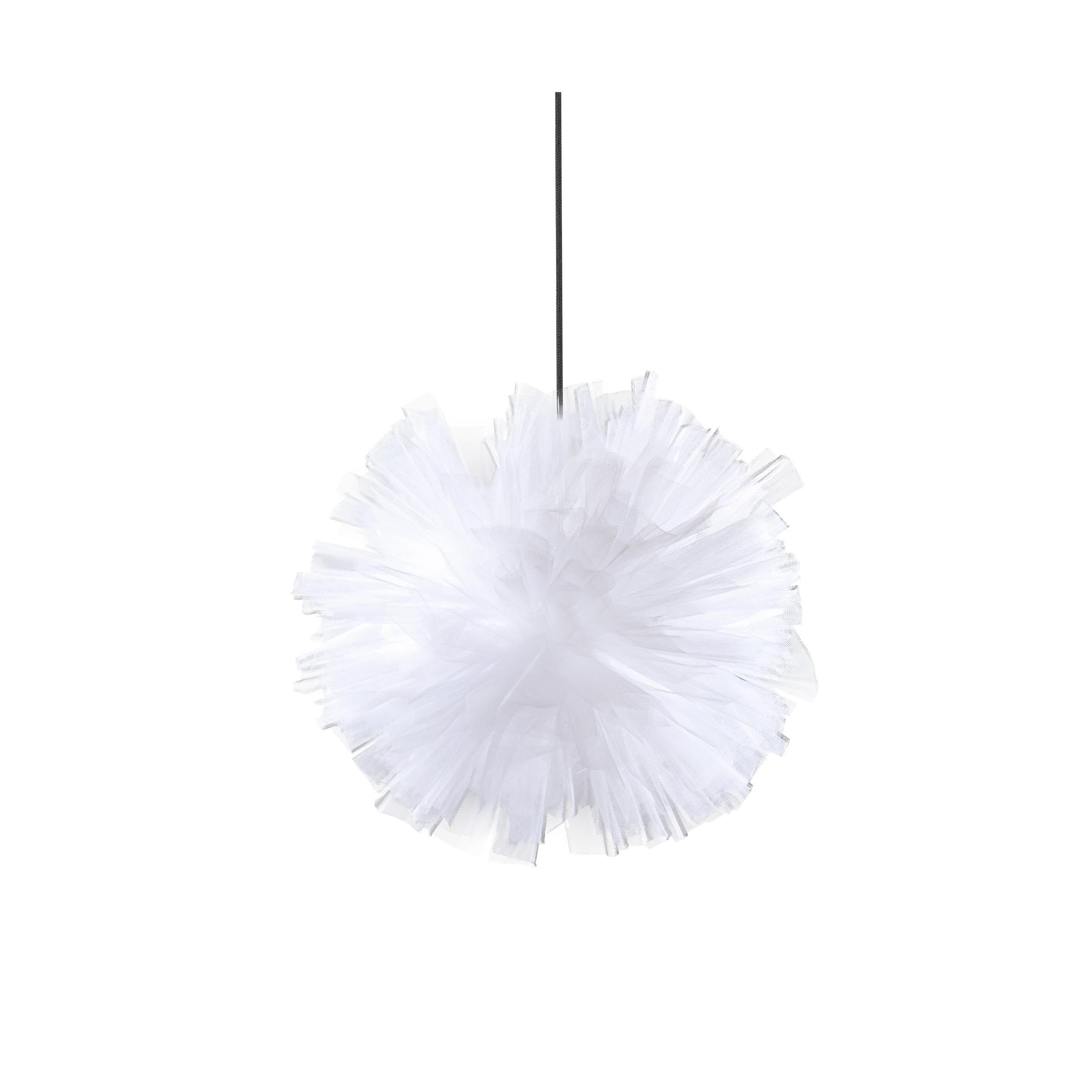 Lampa Wiszaca Kula Z Tiulu Diana 55cm Biala